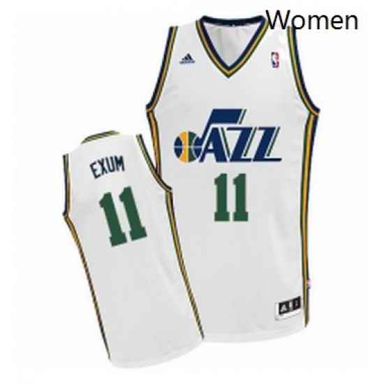 Womens Adidas Utah Jazz 11 Dante Exum Swingman White Home NBA Jersey